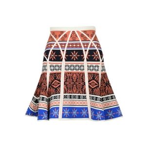 DVF Samara Desert Bands Printed Skirt